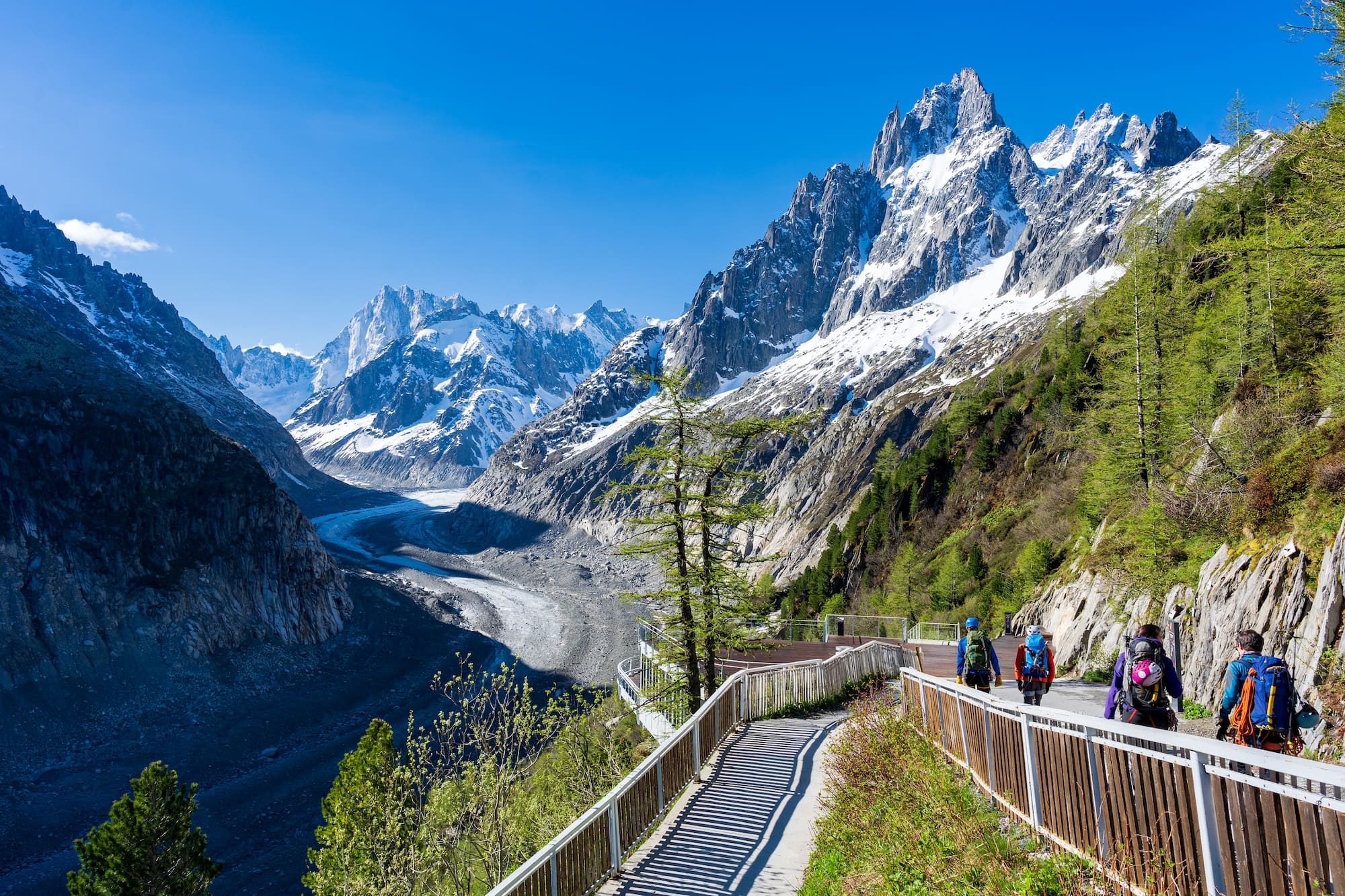 Mer de glace chamonix région camping les îles passy