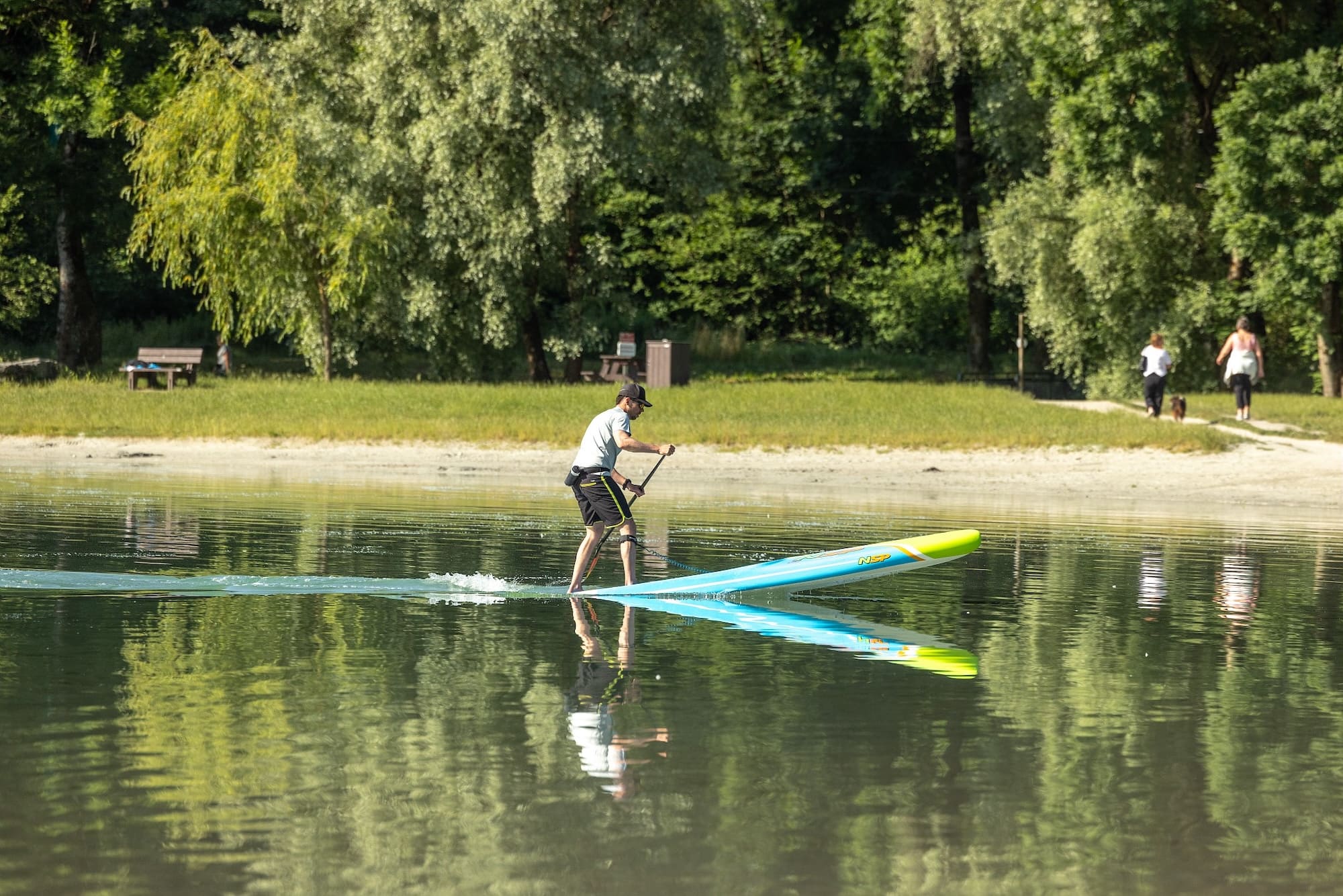 camping les îles passy lac jeux activités paddle lac famille